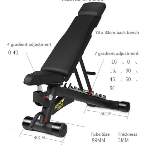 Weight Bench Workout Bench Joinfit Pro 2022 dimension