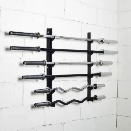 Barbell Rack Wall Mounted 6 bars front
