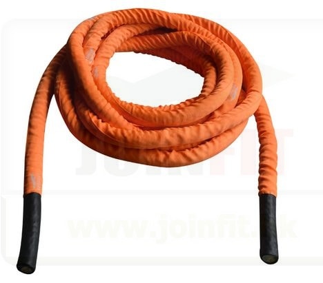 Battle Rope, Combat Rope, 50mm ⌀, Orange Sleeved
